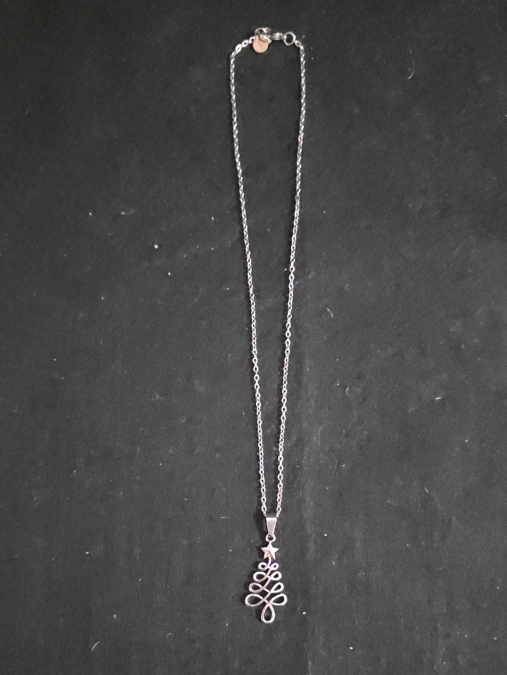 Silver Star & Loop Tree Pendant Necklace - Elegant Women Jewelry
